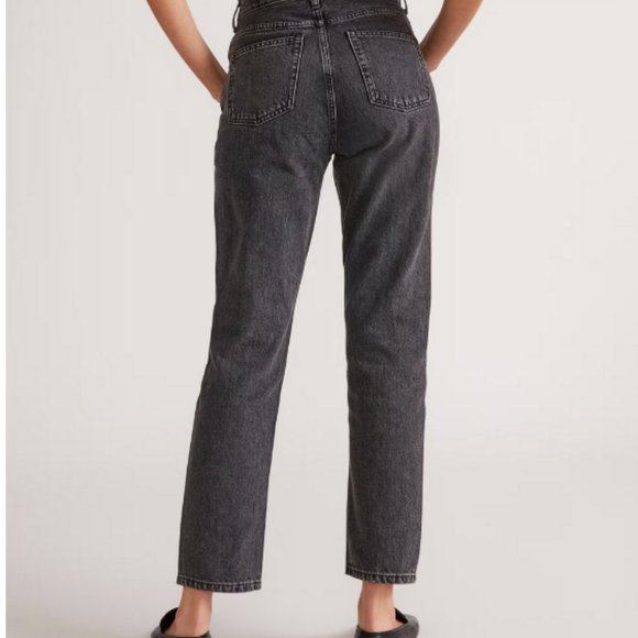 Gently Used Everlane 90s Cheeky Jean in Washed Black Women's size 27 Crop - Picture 3 of 12